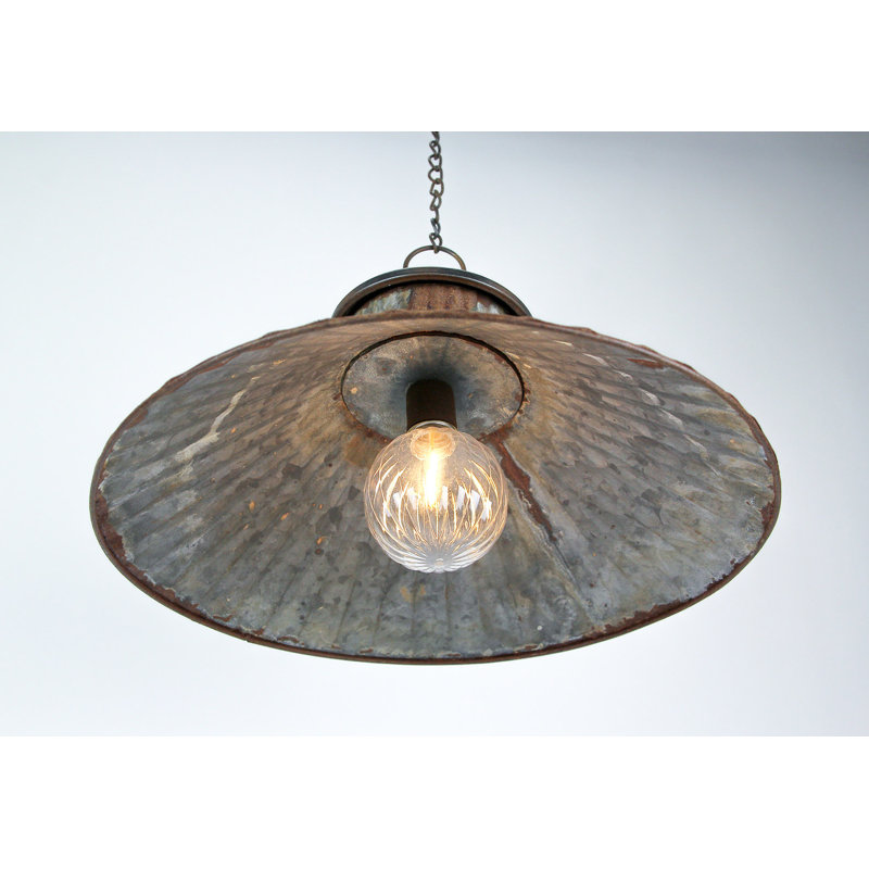 Gracie Oaks 14 Inch LED Chain Hanging Lamp Rustic Battery Operated